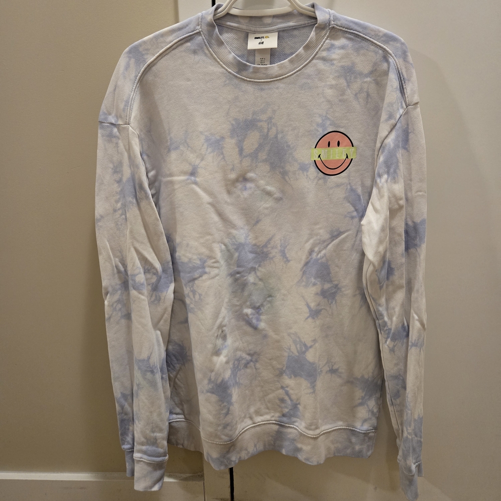 H&M Tie-Dye Sweatshirt with Smiley Face
